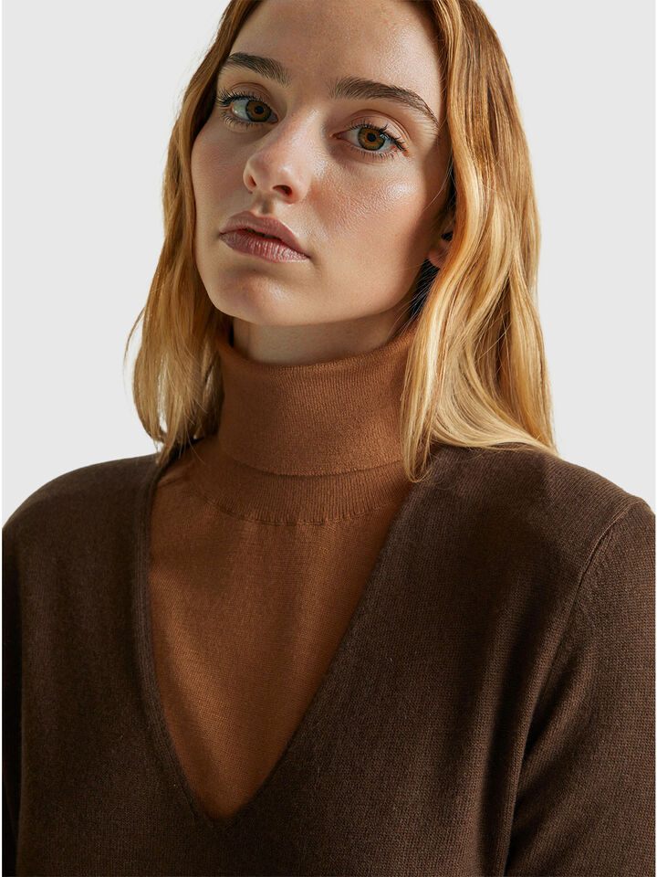 V NECK SWEATER L/S Femme image number 4